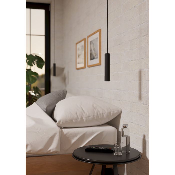 Cargue la imagen en el visor de la galería, ALMUDAINA Candeeiro de Teto Suspenso LED em Aço Preto 110cm
