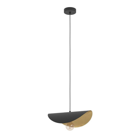 SACEDA Candeeiro de Teto Suspenso Preto e Dourado 41 cm