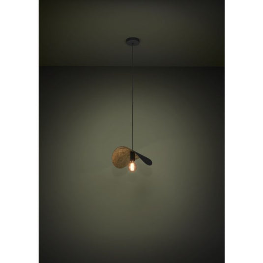 SACEDA Candeeiro de Teto Suspenso Preto e Dourado 41 cm