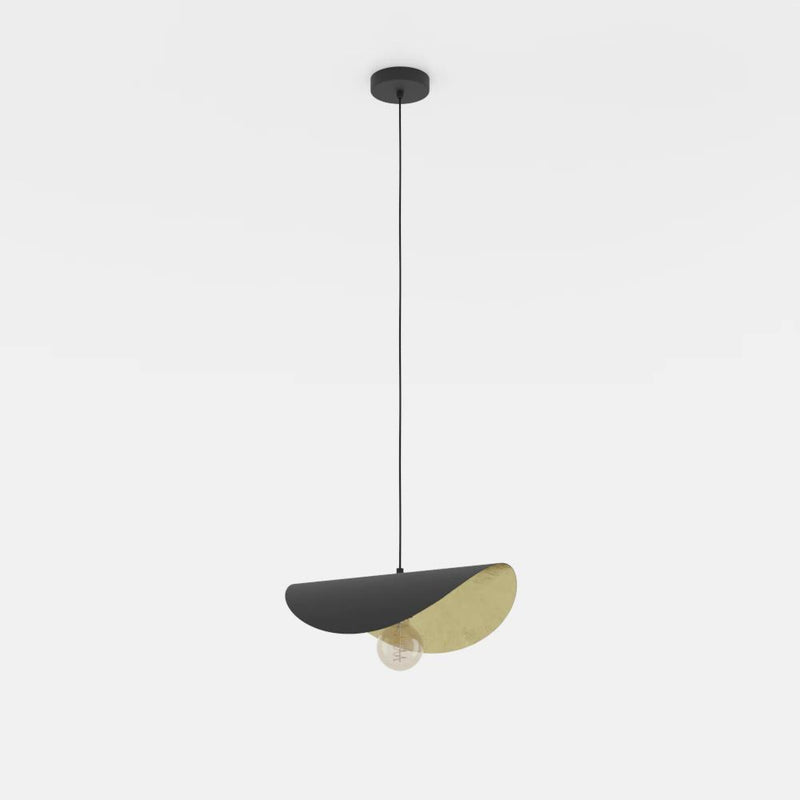 Load image into Gallery viewer, SACEDA Candeeiro de Teto Suspenso Preto e Dourado 41 cm
