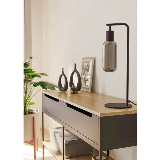 Candeeiro de Mesa com Vidro Cinza Translúcido MAIONE EGLO