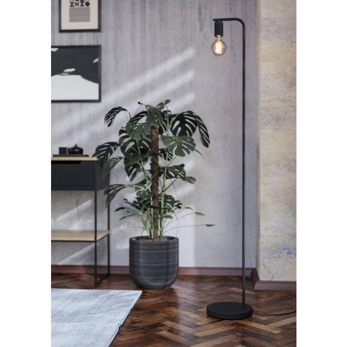 Load image into Gallery viewer, Candeeiro de Pé CRANLEY 1 Preto EGLO – Design Moderno e Elegante
