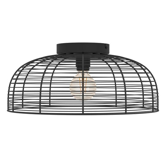 Candeeiro de teto preto moderno RINROE EGLO