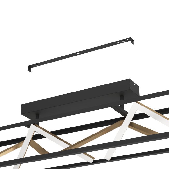 Carregue imagem no visualizador da galeriaCandeeiro de teto elegante com perfis finos em latão PENELA EGLO
