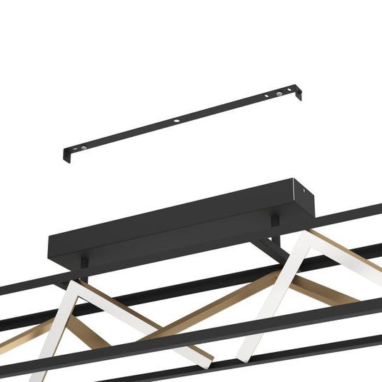Candeeiro de teto elegante com perfis finos em latão PENELA EGLO