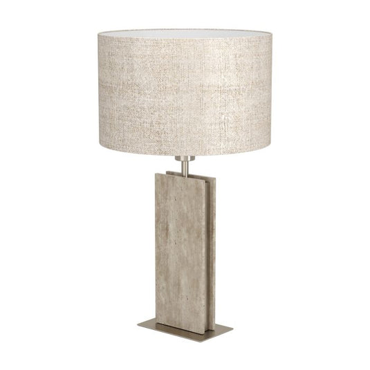 Candeeiro de Mesa com Base em Travertino e Abat-jour em Linho BELESAR EGLO