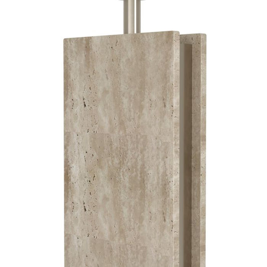 Candeeiro de Mesa com Base em Travertino e Abat-jour em Linho BELESAR EGLO