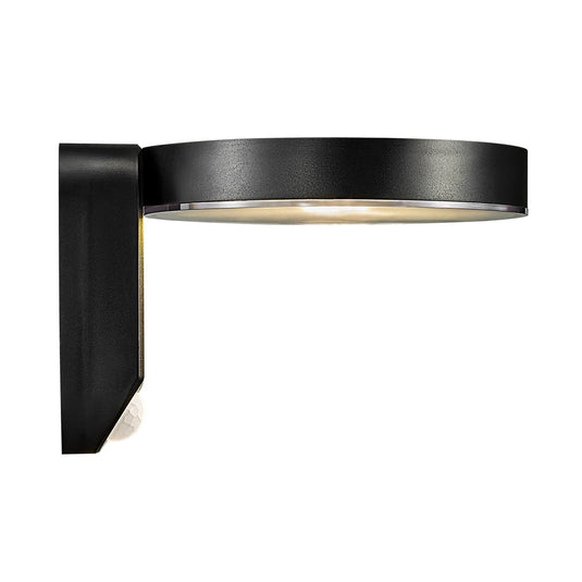 Candeeiro de Parede Solar Redondo Preto RICA NORDLUX