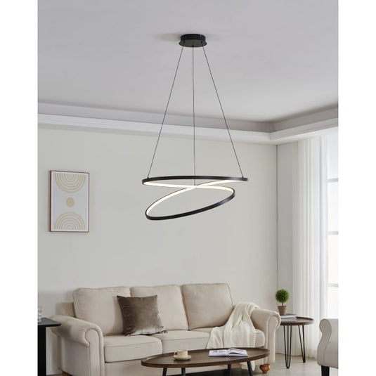 Candeeiro de teto LED preto RUOTALE EGLO