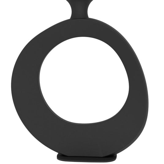 Candeeiro de Mesa com Base em Metal Preto e Abajur de Linho DIEZMA EGLO