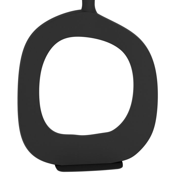 Load image into Gallery viewer, Candeeiro de Mesa com Base Redonda em Metal Preto e Abat-jour em Linho DIEZMA EGLO
