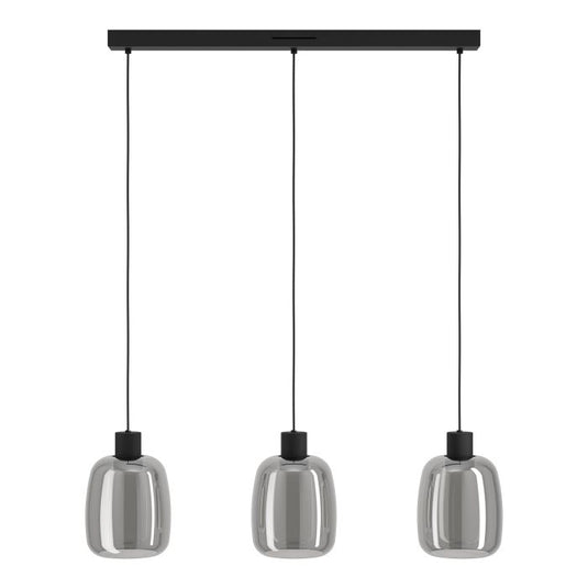 Candeeiro de teto LED com vidro preto translúcido MOLOCHIO-Z EGLO