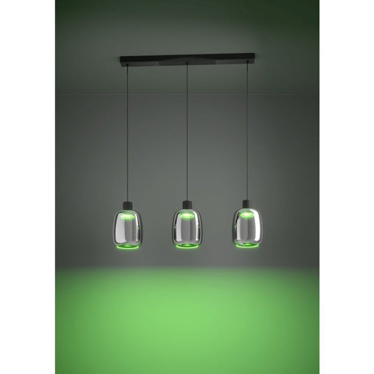 Candeeiro de teto LED com vidro preto translúcido MOLOCHIO-Z EGLO