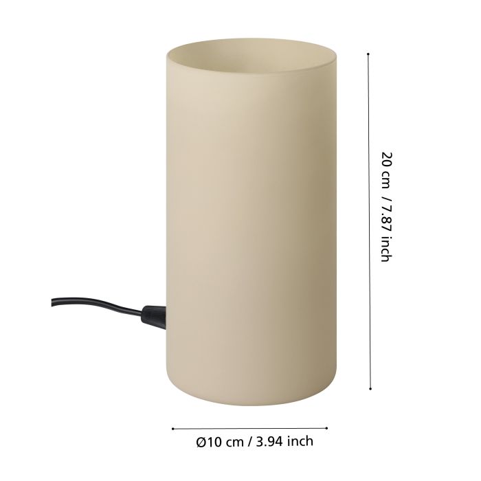 Load image into Gallery viewer, Candeeiro de Mesa com Vidro Cor de Areia GEO EGLO
