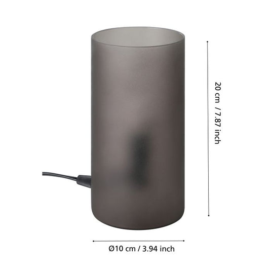 Candeeiro de mesa com vidro cinzento e base E14 GEO EGLO