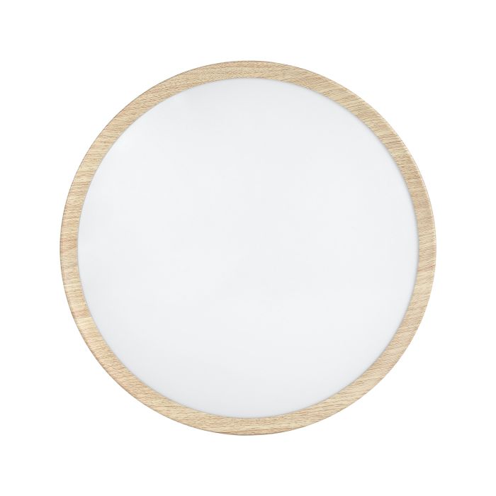 Load image into Gallery viewer, Candeeiro de teto em imitação de madeira e branco MUSURITA EGLO
