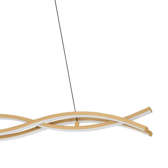 Candeeiro de teto LED com aspeto madeira LASANA 4 EGLO