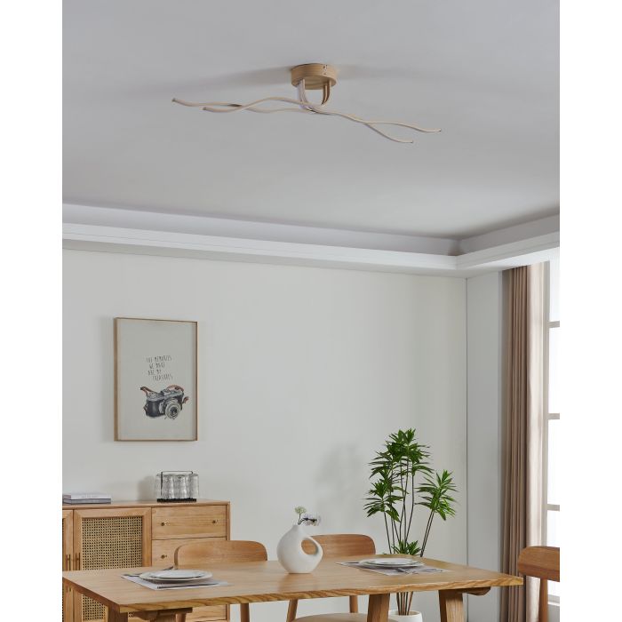 Load image into Gallery viewer, Plafon LED com Aspeto Madeira 1100 mm RONCADE 2 EGLO
