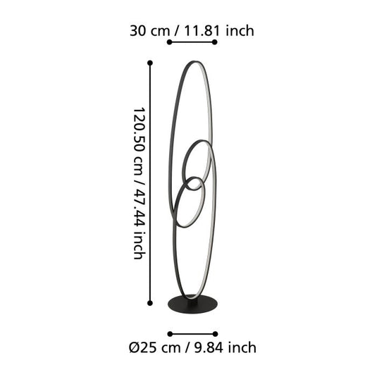 Candeeiro de pé com LED integrado e design moderno GIANELLA EGLO
