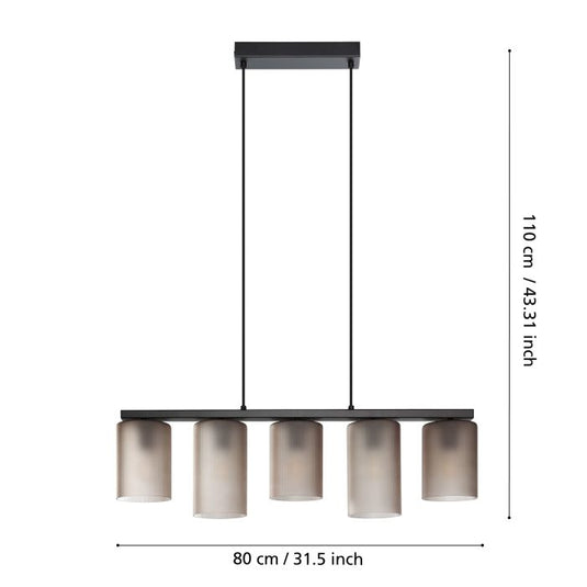 Candeeiro de teto minimalista com cinco soquetes E27 COLOMERA EGLO