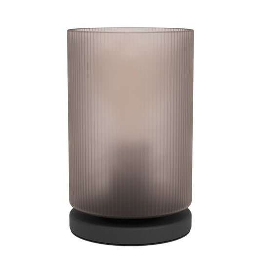 Candeeiro de Mesa com Vidro Cinzento e Base Preta COLOMERA EGLO