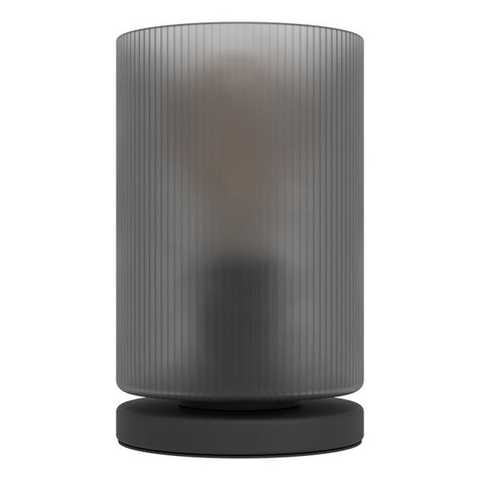 Candeeiro de Mesa com Vidro Cinzento e Base Preta COLOMERA EGLO