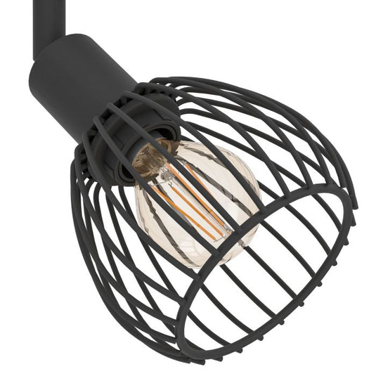 Foco de Teto com Três Lâmpadas Preto SONNINO EGLO