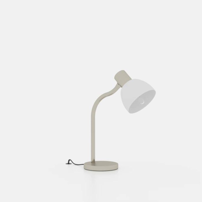 Load image into Gallery viewer, Candeeiro de Mesa com Pé em Níquel Mate e Vidro Branco MACERE EGLO
