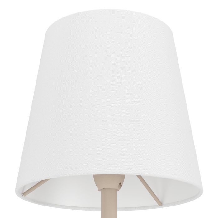 Load image into Gallery viewer, Candeeiro de pé cor de areia com abajur branco FIORANA EGLO
