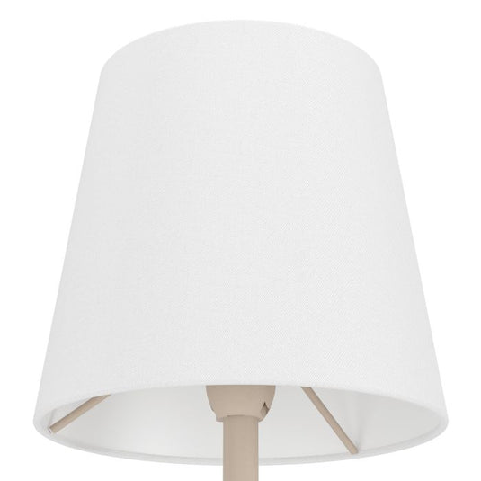 Candeeiro de pé cor de areia com abajur branco FIORANA EGLO