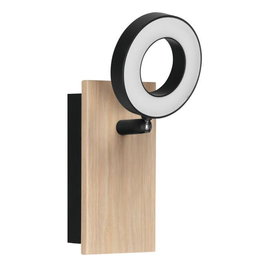 Foco LED de Parede e Teto com Madeira e Aço RIELVES EGLO