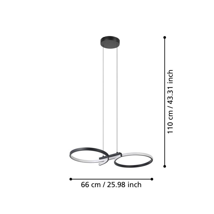 Load image into Gallery viewer, Candeeiro de teto LED elegante e curvo SERPINS EGLO
