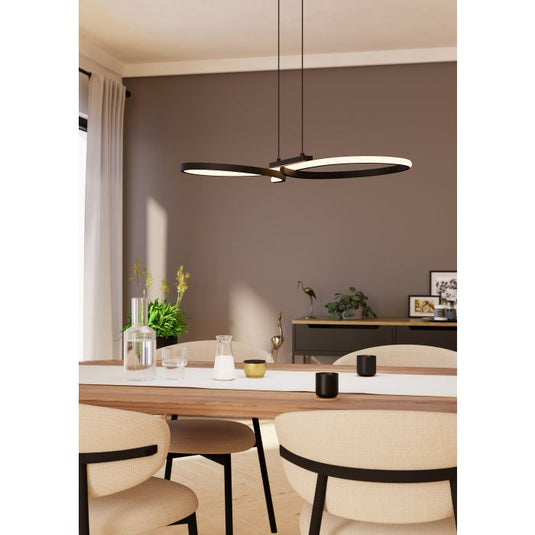 Candeeiro de teto LED elegante e curvo SERPINS EGLO