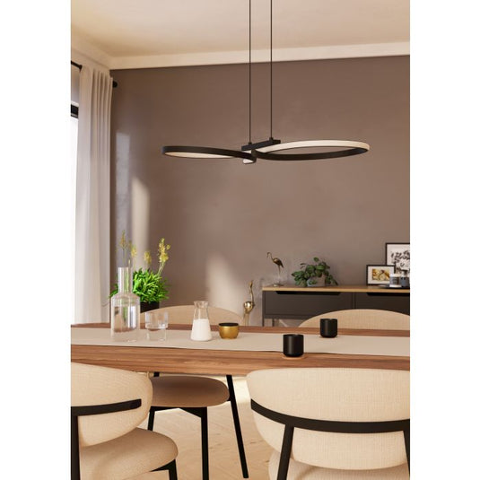 Candeeiro de teto LED elegante e curvo SERPINS EGLO