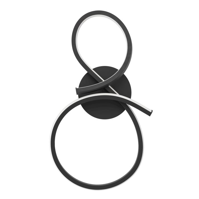 Load image into Gallery viewer, Aplique de Parede LED Curvo Preto e Branco SERPINS EGLO
