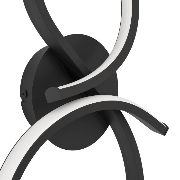 Load image into Gallery viewer, Aplique de Parede LED Curvo Preto e Branco SERPINS EGLO
