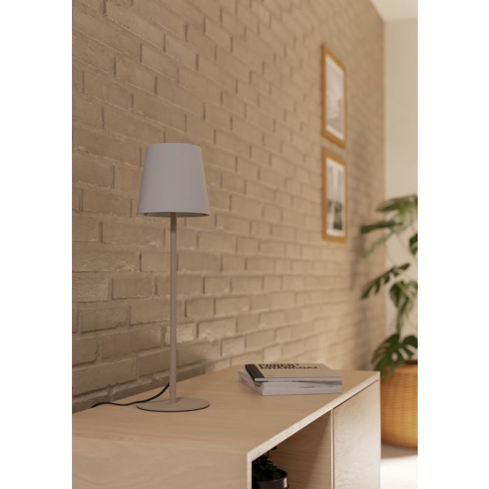 Load image into Gallery viewer, Candeeiro de mesa areia e branco FIORANA EGLO
