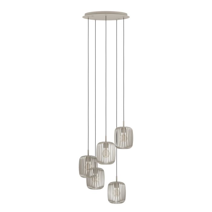 Carregue imagem no visualizador da galeriaCandeeiro de teto ROMAZZINA com cinco soquetes E27 areia EGLO
