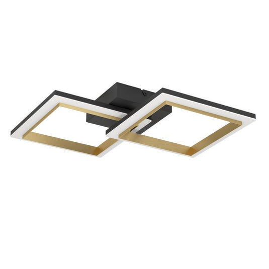 Candeeiro de teto LED preto e latão CALLIERA EGLO