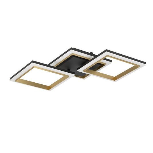 Candeeiro de teto LED preto e latão CALLIERA EGLO
