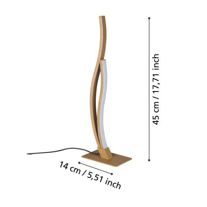 Load image into Gallery viewer, Candeeiro de Mesa LED com Aspeto de Madeira GRISOLIA EGLO
