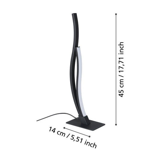 Candeeiro de mesa LED preto e branco GRISOLIA EGLO