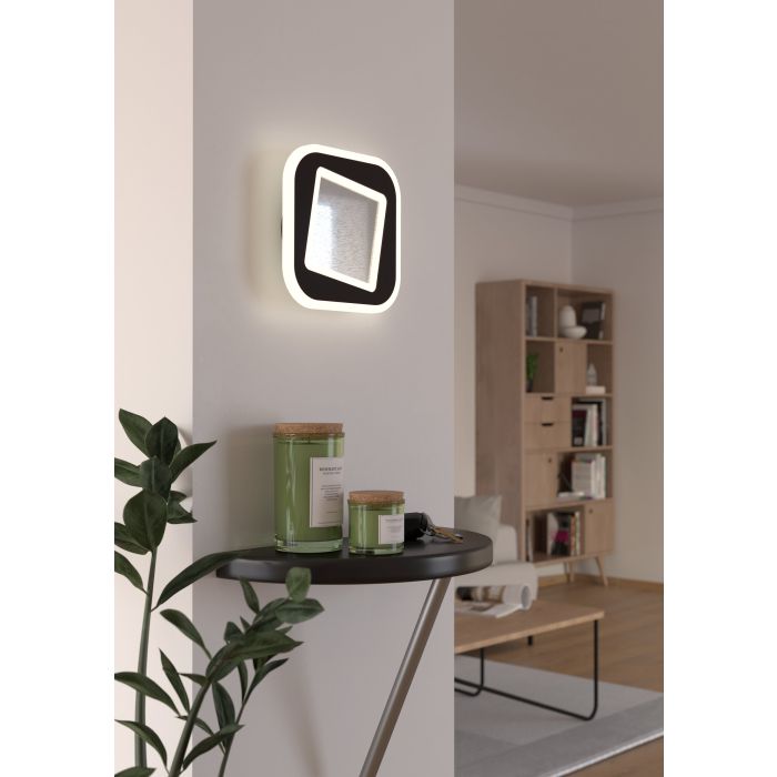 Load image into Gallery viewer, Aplique LED de Parede Preto com Efeito Cristal MACCHIONI EGLO
