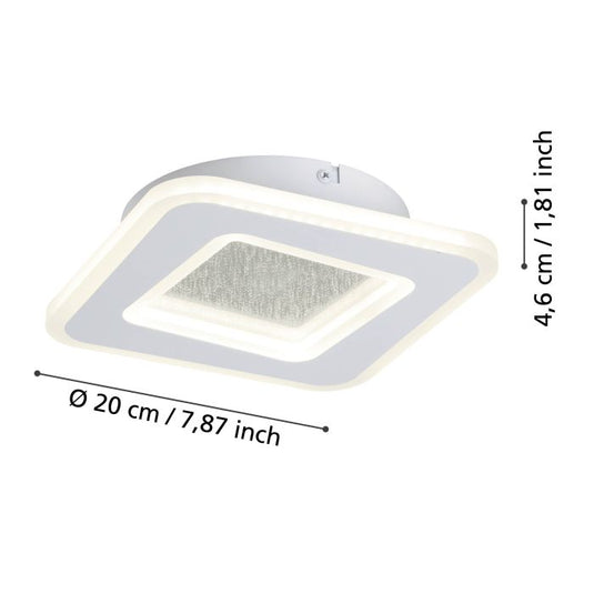 Aplique LED de Parede Branco com Efeito Cristal MACCHIONI EGLO
