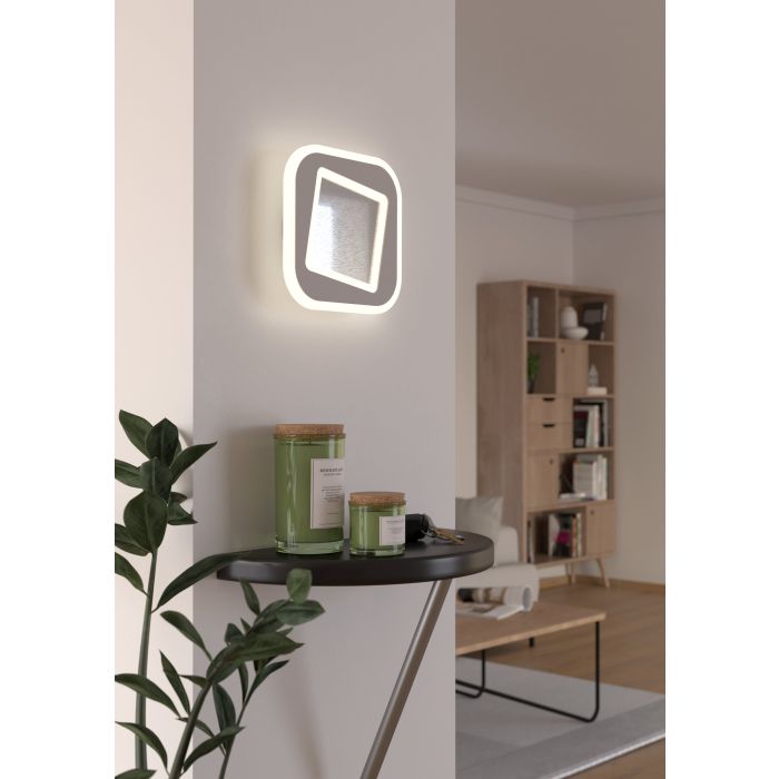 Cargue la imagen en el visor de la galería, Aplique LED de Parede Branco com Efeito Cristal MACCHIONI EGLO
