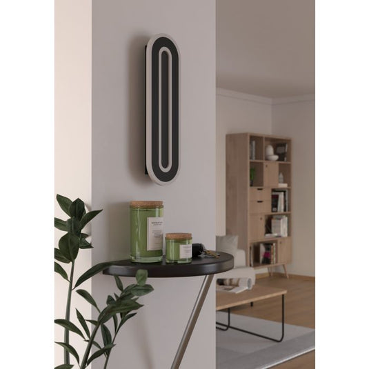Aplique de Parede LED Preto com Efeito Cristal MACCHIONI EGLO