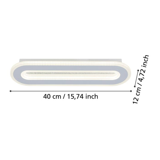 Aplique de Parede LED com Efeito Cristal Branco MACCHIONI EGLO