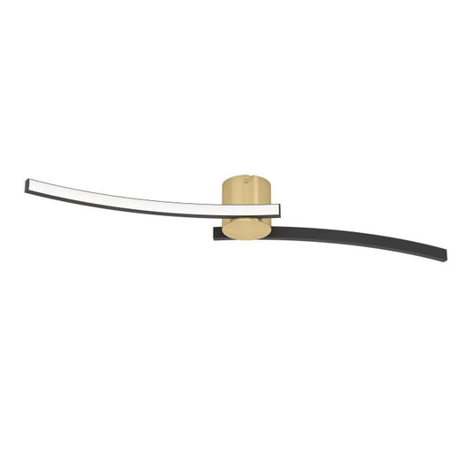 Candeeiro de teto LED preto e latão escovado AIETA EGLO