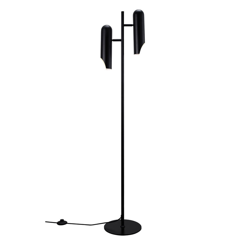 Chargez l'image dans la visionneuse de la galerie, Candeeiro de Pé Preto com Duas Cabeças Ajustáveis ROCHELLE NORDLUX
