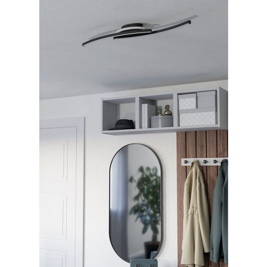 Candeeiro de teto LED preto e branco LUNGOLAGO EGLO